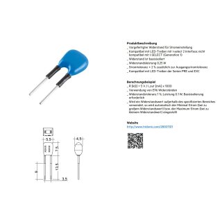 Widerstand I-SELECT 2 PLUG PRE / EXC (blau/350mA/14,29 k&Omega;)